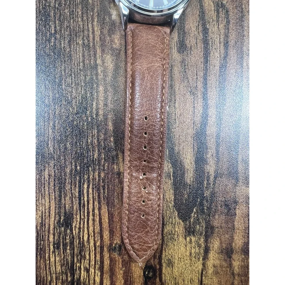 CARIBBEAN JOE CJ7108SL Brown Tone Band Quartz Analog Men's Watch Needs Battery